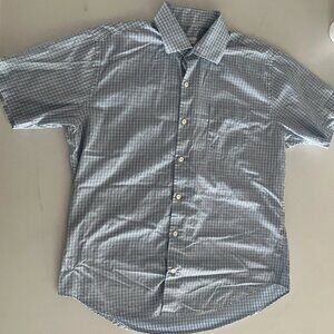 Peter Millar Button Up Short Sleeve Shirt Men's L NEW
